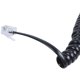 thumbnail image 5 of 10X Sustitucion RJ9 4P4C Plug Espiral con Auricular del Telefono Cable Negro, 5 of 5