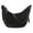 Black, variant on HUISZJ Faux Suede Crossbody Bag, Retro Dumpling Bag, Large Capacity Crossbody Bag for Women Work Travel Commute (Black)