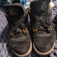 thumbnail image 3 of Ni - ke Air Jordan 4 Retro 'Royalty' Black & Gold Men's Sz 12 RARE Clean, 3 of 5