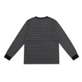 thumbnail image 6 of Leidass Mens Long Sleeve Contrasting Colors Striped Henley T-Shirt 3 Button V Neck for Men Daily Leisure And Casual Wear Scenario Dark Gray L, 6 of 6