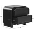 thumbnail image 3 of Safvaieh Couture Dinah Scandinavian Wood Nightstand, Black, 3 of 14