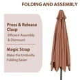 thumbnail image 6 of Autlaycil 9ft Outdoor Patio Umbrella, Durable Ribs with Tilt and Crank for Table, Garden, Poolside - Brown, 6 of 7