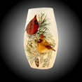 thumbnail image 3 of 7.25In Christmas Cardinals Med Vase, Glass, Per-Lit Electric Red Birds Bcc0205, 3 of 3