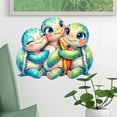 thumbnail image 3 of Linnome Combo Bedroom Living Room Decor Wall Sticker, Cartoon Sea Turtle for Bathroom Window, 3 of 5