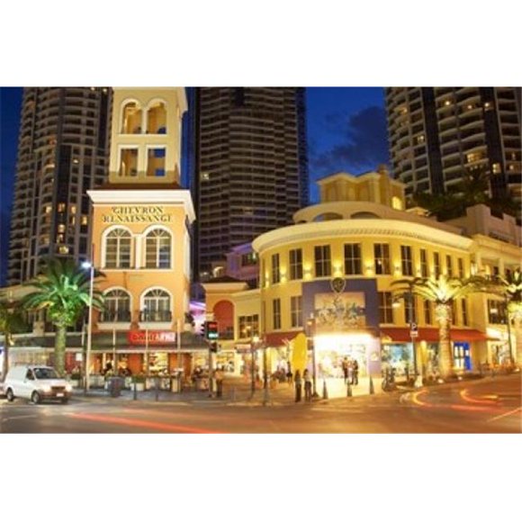 Danita Delimont PDDAU01DWA0292B Chevron Renaissance Mall Surfers Paradise Gold Coast Queensland Australia Poster Print by David Wall, 36 x 24