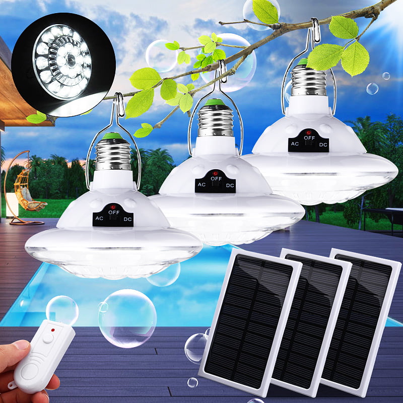 22LED Outdoor/Indoor Solar Lamp Hooking Camp Garden Night Light Remote 