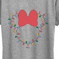thumbnail image 3 of Disney - Christmas Lights Minnie Head - Women's Short Sleeve Graphic T-Shirt, 3 of 5