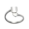 thumbnail image 3 of Bagues Ouvertes Lettres Anglaises Mode 26 Acier Inoxydable Filles Amour Bijoux Rétro, 3 of 9