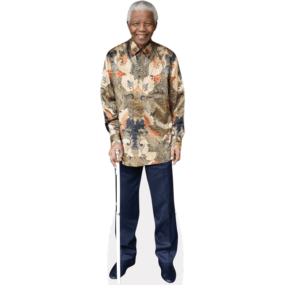 Nelson Mandela (Cane) Mini Cardboard Cutout Standee