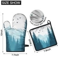 thumbnail image 6 of Forest with Mountains Kitchen Oven Mitt and Pot Holder Sets 2 Pcs for Baking, Cooking and Grilling, Heat Resistant Up To 392 °F, 6 of 7