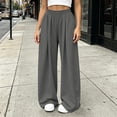 thumbnail image 3 of Atkumj Wide Leg Sweatpants Women with Side Pockets Elastic Waist Loose Pants Casual Solid Color Palazzo Pants for Women for Fall Winter 2XL, 3 of 10