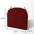 thumbnail image 6 of Peace Nest U Shaped 17" x 16" Red Solid Print Round Chair Outdoor Seating Cushion, Waterproof Patio Furniture Cushions, Set of 4, 6 of 6
