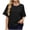 Black-Tops, variant on Inverlee Womens Raglan Round Neck Short Sleeve Sweatshirts Side Slit Loose Fit Lightweight Casual Tops Lounge Soft Stretchy Everyday Tees