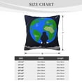 thumbnail image 4 of ZICANCN Earth Moon Universe Meteor Decorative Throw Pillow Covers, Bed Couch Sofa Decorative Knit Pillow Covers for Living Room Farmhouse 26"x26", 4 of 8