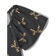 thumbnail image 2 of The Children's Place Girls Short Sleeve Leopard Bow Tiered Flutter Dress, Sizes XS-XXL, 2 of 4