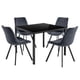thumbnail image 1 of Comedor con Mesa en Vidrio Negro Moderna + 4 Sillas Velvet gris, 1 of 8