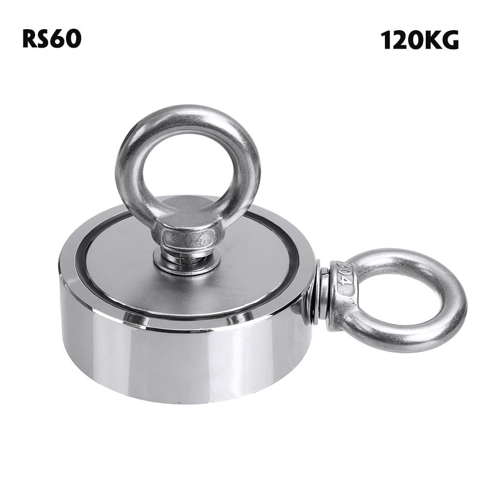 120KG Neodymium Salvage Powerful Recovery Fishing Hunting Double Sided 