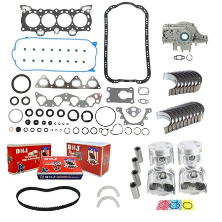 DNJ EK290M Master Engine Rebuild Kit Fits Cars & Trucks 1988-1995 Honda Civic Civic del Sol CRX 1.5L SOHC L4 16V 1493cc D15B2 D15B7