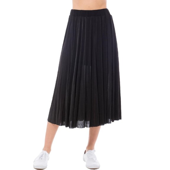 MixMatchy Women's Summer Floral Print Elastic High Waist Flared Long Skirt