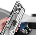 thumbnail image 5 of For Apple iPhone 13 Pro Max (6.7") Stand Ring Holder Finger Loop with Magnetic Grip Kickstand Hybrid Shockproof Armor Phone Case Cover by Xpression [Silver], 5 of 8