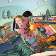 thumbnail image 4 of meiyoeat Retro Pink Camper Rv 7 Pieces Full Size Bedding Sets For Girls,Happy Camping Print Full Size Bed in a Bag,Multicolor,Navy Blue Reversible, 4 of 7