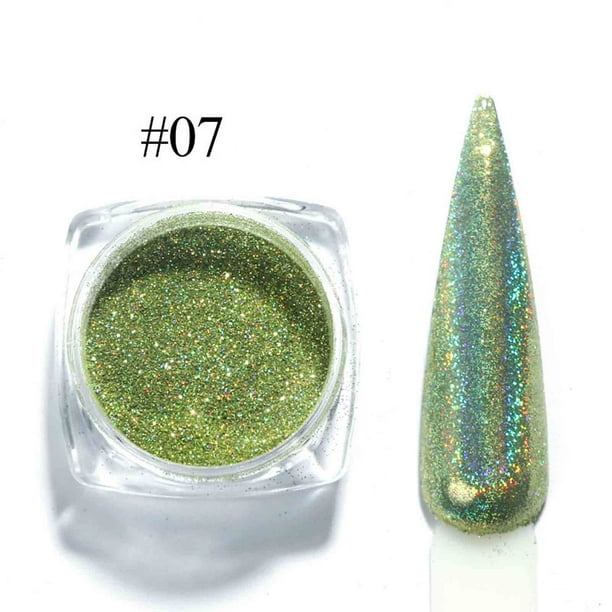 Polvo de uñas, polvo de espejo óptico, pigmento brillante para decoración de uñas.