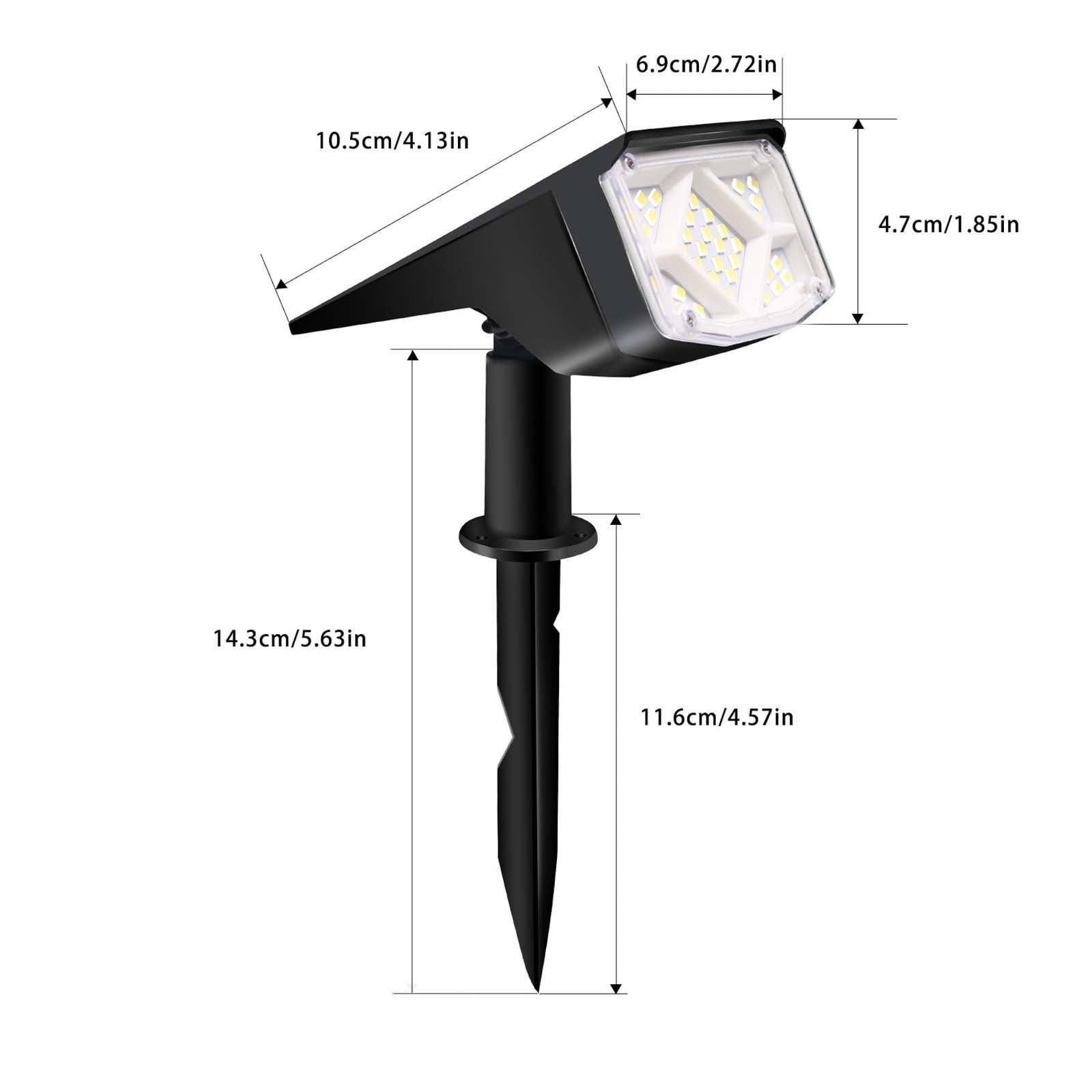38 LED Solar Spotlight Outdoor Garden Lights Waterproof Ground Spike Lamp for Yard Pathway Tree Decoration at Night