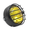 thumbnail image 1 of Retro Vintage Motorcycle Universal Side Mount 35w 6.5 Inch Amber Headlight Cafe With Grille, 1 of 5