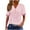 01#Pink, variant on Women's Blouses Top Summer Short Sleeved T-shirts Solid Color Lace V-neck Button Shirts Casual Loose Pullover Hollow Breathable Tunic Tops 01#Red XL