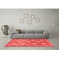 thumbnail image 3 of Ahgly Company Indoor Square Oriental Red Modern Area Rugs, 5' Square, 3 of 4
