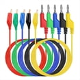 thumbnail image 1 of Cables de Prueba de Conector Banana A Pinzas de Cocodrilo, 5 Colores, Cables Eléctricos Suaves y Flexibles para Pruebas Eléctricas con Multímetro., 1 of 5