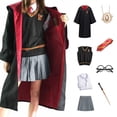 thumbnail image 2 of Disfraz de Halloween para niños, hombres y mujeres, bata de Casa de mago, capa, uniforme escolar mágico, suéter, varita, maestro, Pastor Granger, 2 of 4