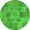 thumbnail image 1 of Ahgly Company Indoor Round Patchwork Green Transitional Area Rugs, 6' Round, 1 of 1