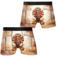 thumbnail image 3 of Happy Thanksgiving Chesapeake Bay Retriever Turkey Costume Pumpkins Autumn Leaves All Over Print Boxer Briefs Underwear for Men Dad Chessie Dog Lover - 13014, 3 of 6