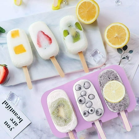 

2Pcs Silicone Popsicle Molds with 100 Sticks