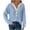 Sky Blue, variant on TKLPEHG Womens Waffle Knit Hoodies Long Sleeve Drawstring Button V Neck Casual Pullover Sweatshirt Hooded Tops (Army Green,L)