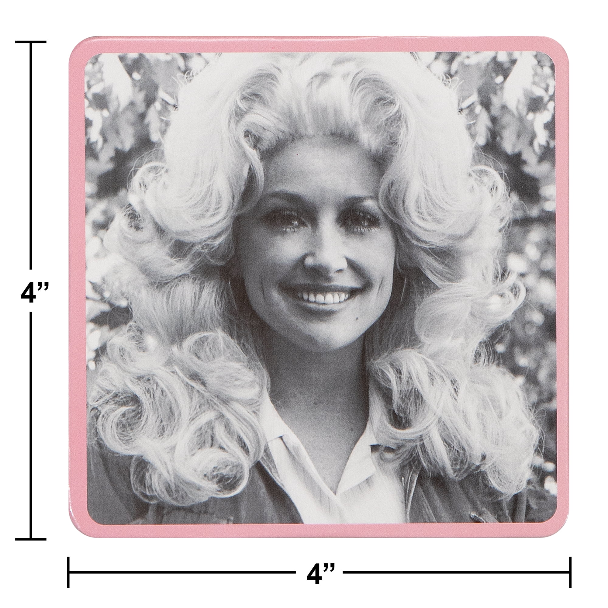 (2 pack) Dolly Parton Double Sided Multi-Color Coasters, 8 Count