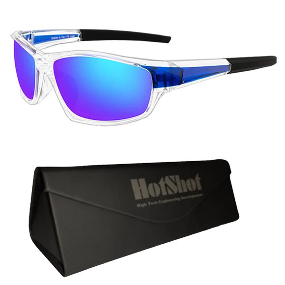 Gafas Polarizadas GalactPrime 1 Pza Azul Sport Protección UV Lente de Resina Hot Shot MXIME-009