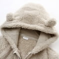 thumbnail image 4 of Hotiary Newborn Baby Jumpsuit Outfit Infant Snowsuit Winter Coat Fleece Hooded Romper Jumpsuit Boys Girls Onesie Warm Bodysuit for 0-12 Months, 4 of 8