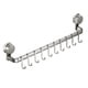 thumbnail image 1 of Ganchos de pared, estante, riel de cocina, soporte para utensilios que ahorra espacio, sin necesidad de taladrar, colgador de pared con 10 ganchos para cocina, baño y dormitorio, 1 of 5