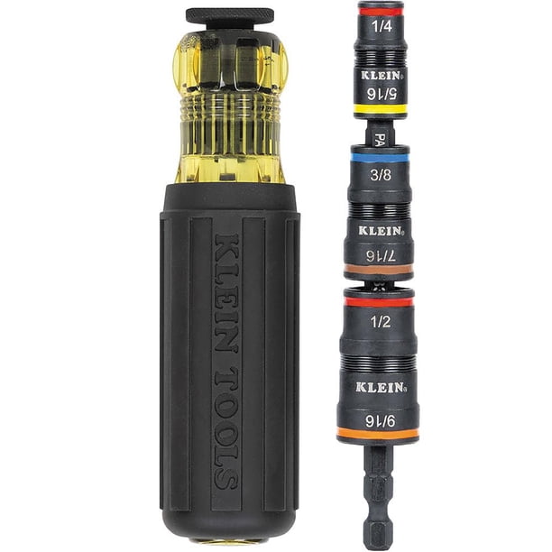 Impact Driver Klein Tools 32910 con juego de enchufes SAE 7 en 1