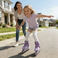 thumbnail image 4 of LPAMEOIU Kids Inline Skates with Light-Up-Wheel,4-Size Adjustable Roller Skates for Girls Boys(Purple,M), 4 of 10