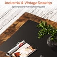 thumbnail image 4 of Tribesigns Square Coffee Table, Rustic Coffee Table Wood Coffee Table for Living Room Low Table with Storage, Brown & Black, 4 of 6