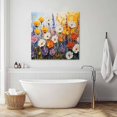 thumbnail image 3 of Country Flowers Wall Art Painting on Canvas, Pastoral Farmhouse Botanical Floral Canvas Art Home Prints Wall Art Framed Modern Artwork for Living Room Bedroom Wall Decor 20x20in, 3 of 9