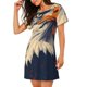 thumbnail image 2 of Balery American Bald Eagle A Camisón de manga corta con cuello redondo para mujer, cómodo y elegante., 2 of 6