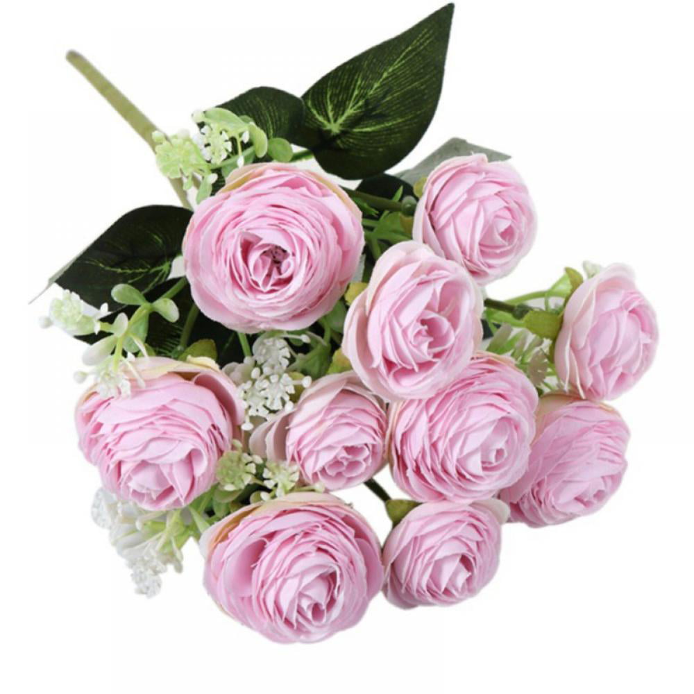 10/20X Artificial Silk Fake Camellia/Rose/Peony Flower Heads Wedding Home Decor 