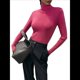 thumbnail image 2 of Camiseta de Larga para Mujer, Ropa Interior Térmica Básica de Moda para Otoño e Invierno. Polvo M, 2 of 8