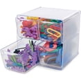 thumbnail image 5 of deflecto Desk Cube, with Four Drawers, Clear Plastic, 6 x 7-1/8 x 6, 5 of 9