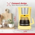 thumbnail image 6 of Holstein Housewares 5 Cup Drip Coffee Maker - Yellow - Auto Pause and Serve, Removable Filter Basket, and Full View Water Window - Perfect for Brewing Rich-Tasting Coffee at Home, 6 of 9