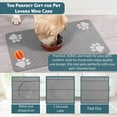 thumbnail image 4 of Pet Feeding Mat-Absorbent Pet Placemat for Food and Water Bowl  with Waterproof Rubber Backing  Quick Dry Water Dispenser Mat for Dog and Cat (12, 4 of 6